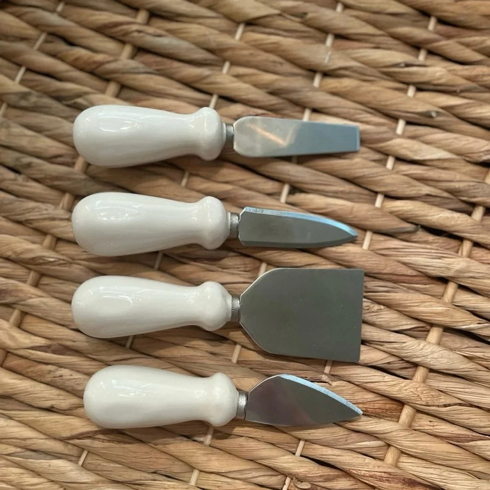 Rare HTF Discontinued Rae Dunn Boutique Vintage French Cheese Knives Set of 4